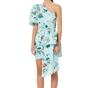 Elliatt Esteem Floral Fil Coupé Asymmetric Hem Dress